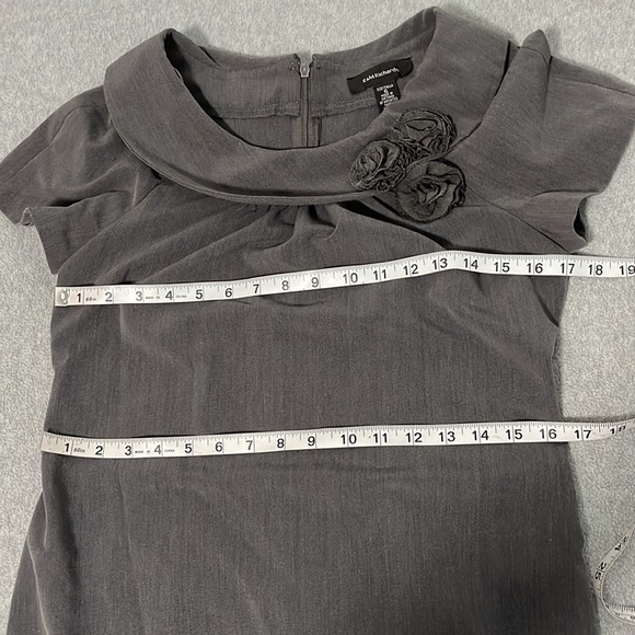 Vintage R&M Richards Office Dress Size 6 Retro Sheath Gray Career - Picture 4 of 11